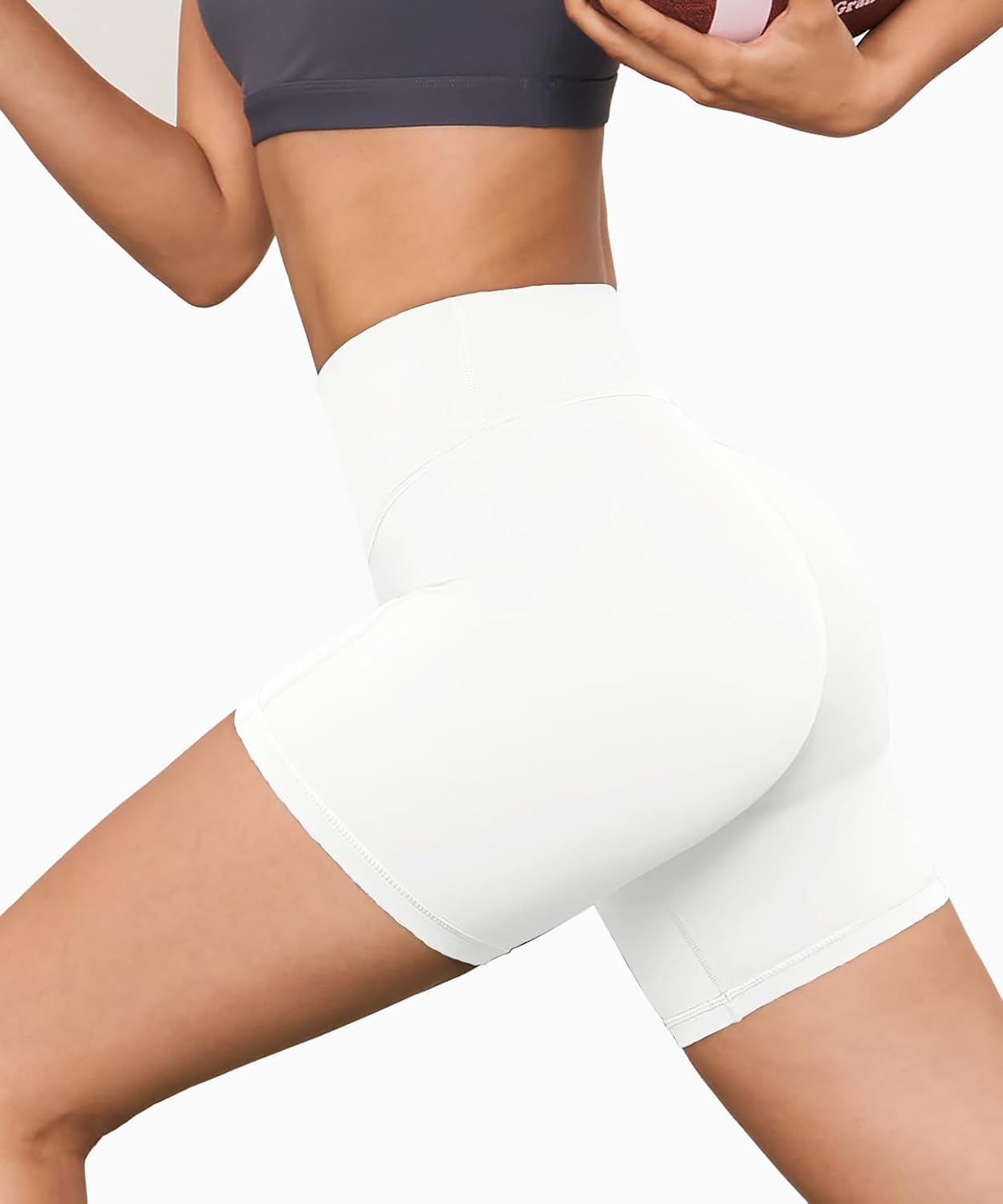 High Waisted Workout Biker Shorts for Women-5" Tummy Control Athletic Running Gym Yoga Spandex Shorts - Image 2