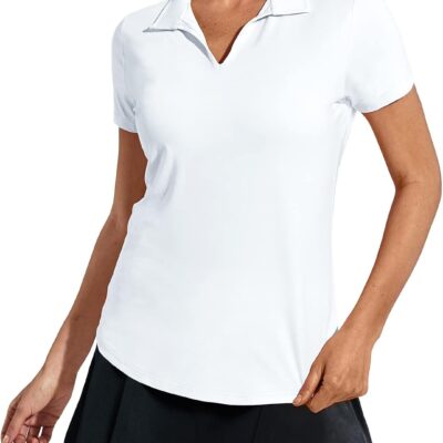 Women's V-Neck Quick-Dry Tennis Polo Shirt