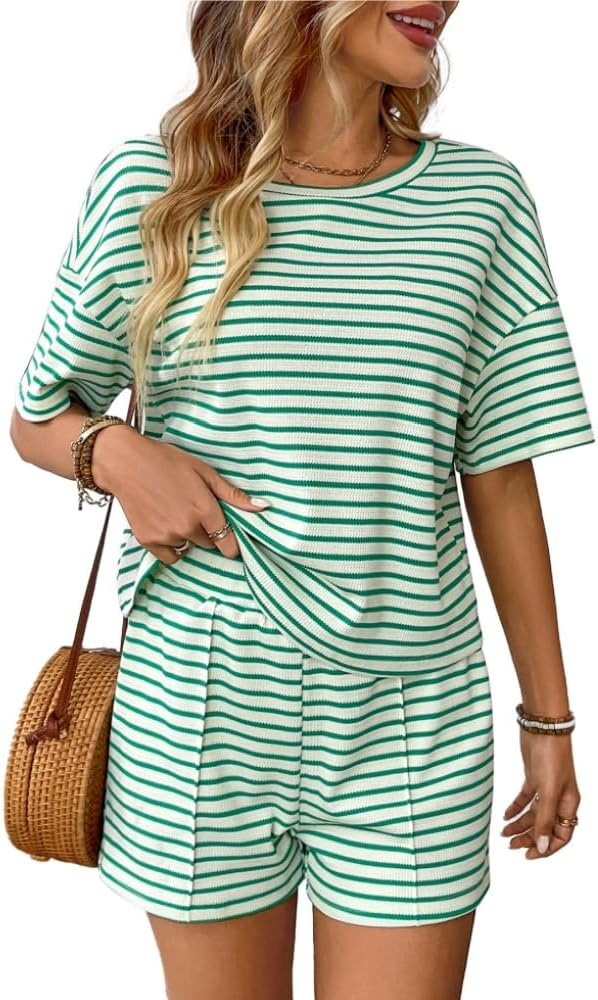 Two Piece Sets for Women Summer Shorts Lounge Set Casual Travel Beach Vacation Outfits Clothes - Image 2