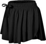 Flowy Shorts for Women Butterfly Shorts 2 in 1 Athletic Workout Gym Biker Running Shorts with Pockets