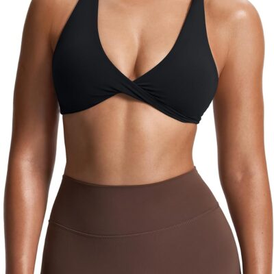 Women's Low-Intensity Sports Bra (Front Twist and Cross Straps)