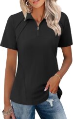 Women's Zip-Front Quick-Dry Golf Polo Shirt