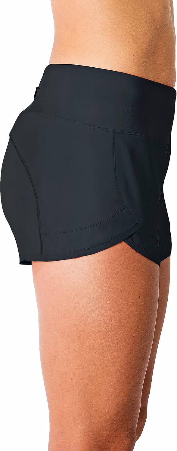 Women 3" Lightweight Running Volleyball Shorts Workout Mesh Liner Zip Pocket - Image 2