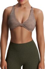 Front-Twisted Sports Bra (Cross-Back, Four-Way Elastic)