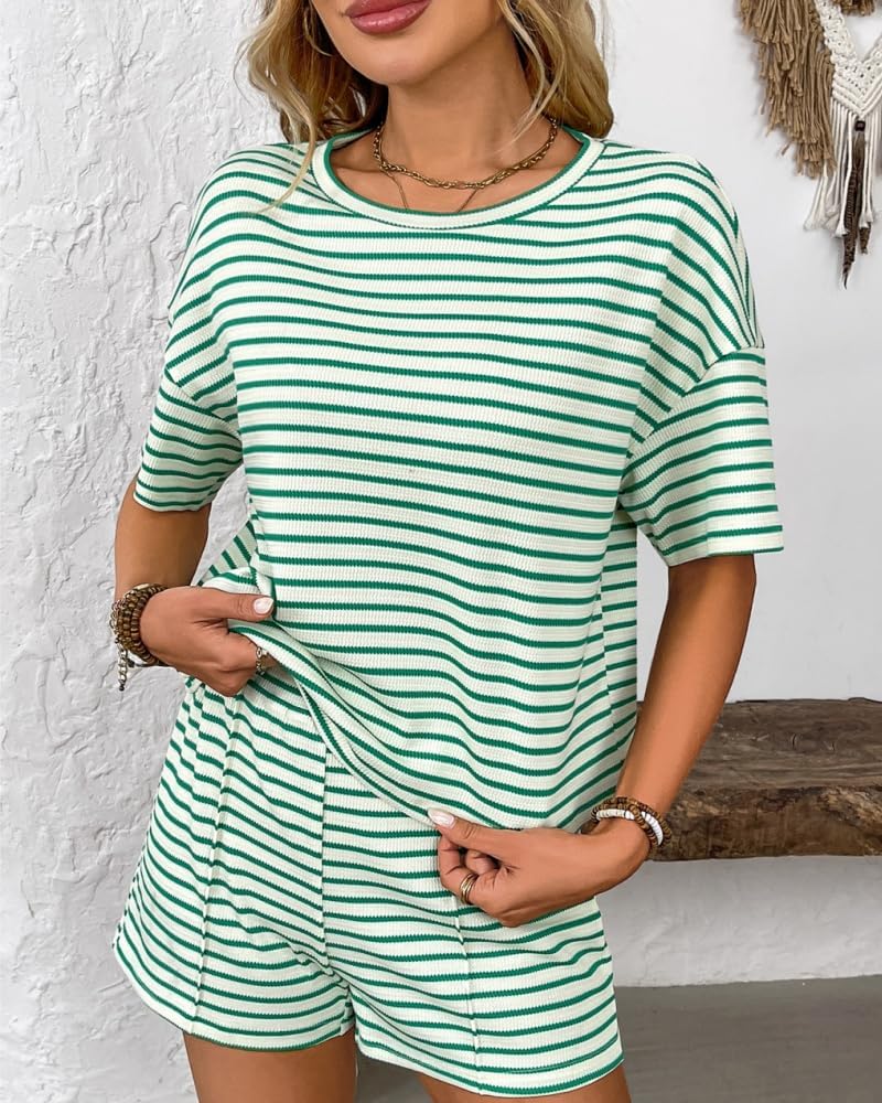 Two Piece Sets for Women Summer Shorts Lounge Set Casual Travel Beach Vacation Outfits Clothes
