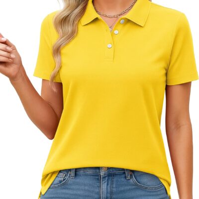 Women's Cotton Collared Golf Polo Shirt
